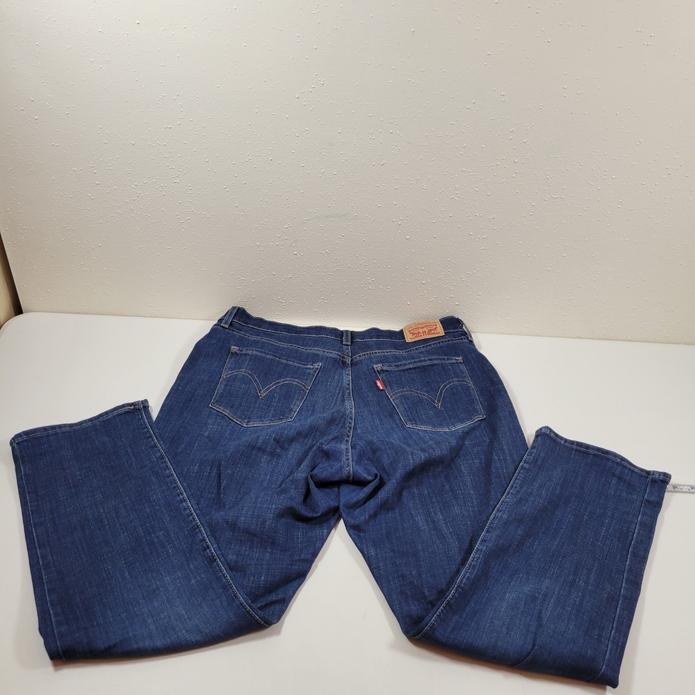 Levi's Classic Straight Jeans Women 12S Dark Blue Excellent 39250-0050 W31 L28 - Picture 2 of 11